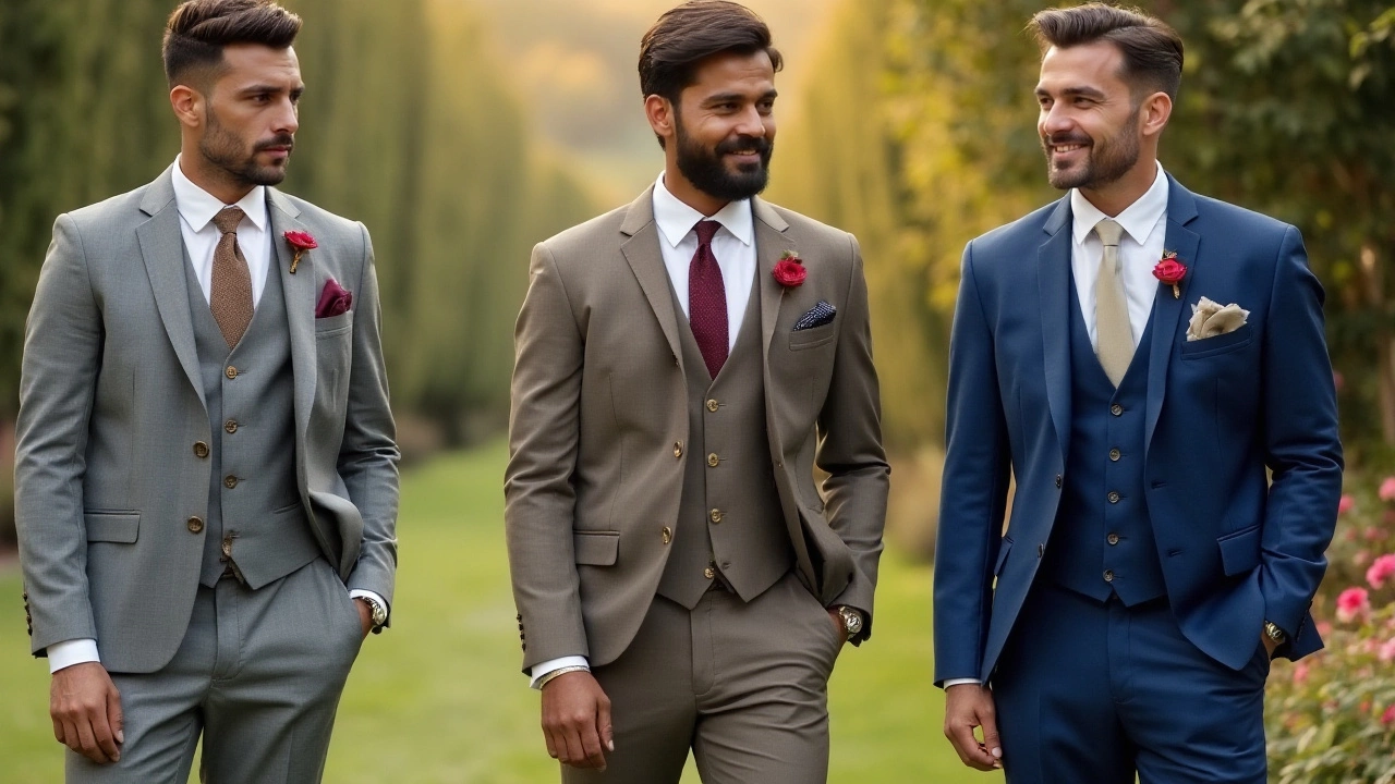 Matching Suit Colors with Wedding Themes