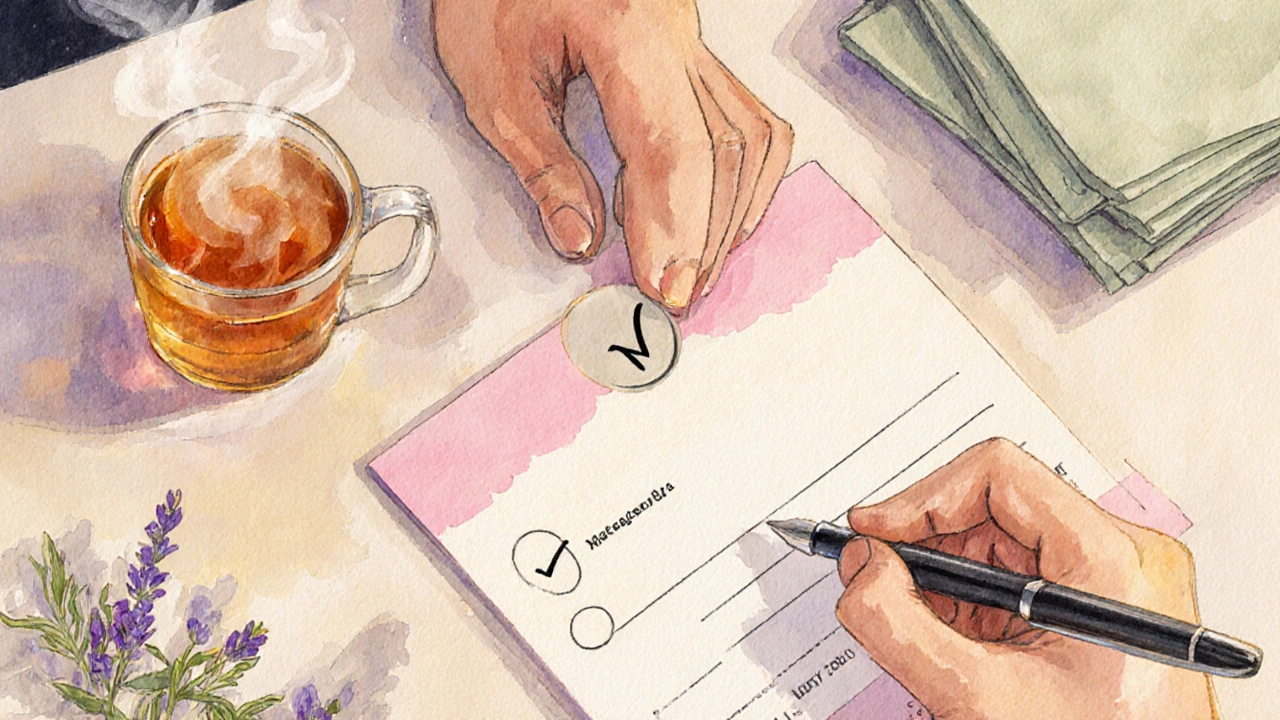 Guest&#039;s hands filling out an RSVP card, selecting &quot;M&quot; and writing the guest count.